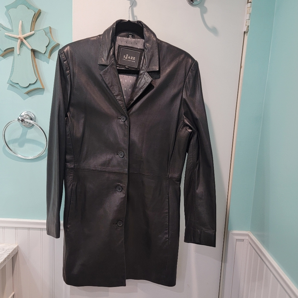 Leather Coat size L